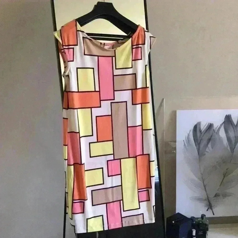 Tori Richard Retro Colorful Pencil Dress